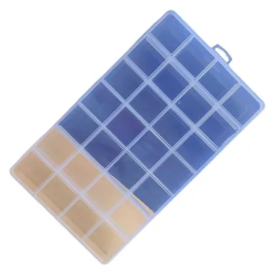 Zdjęcie produktu dla Przezroczyste plastikowe pudełko do przechowywania z 28 przegródkami, wykonane z tworzywa ABS, do przechowywania drobnych przedmiotów, takich jak biżuteria i gumki do włosów