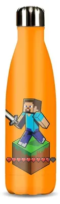 Image de Bouteille d'eau en aluminium Minecraft 600 ml