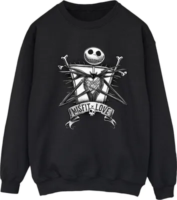 Produktbild von Disney - "The Nightmare Before Christmas" Sweatshirt für Damen BI31854 (M) (Schwarz)