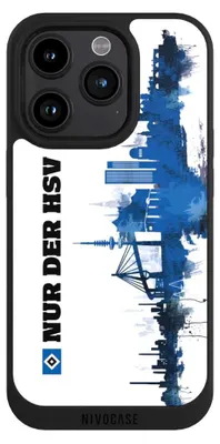Produktbild von NIVOCASE Handyhülle für Apple iPhone 15 Pro  Hülle NIVOpure Case Schwarz Bundesliga HSV Offizielles Lizenzprodukt