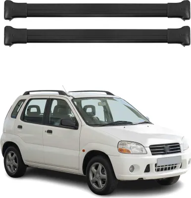 Produktbild von Dachträger Grundtäger für Suzuki Ignis I 2004-2006 FL 5Tür 75kg Alu Schwarz 2tlg