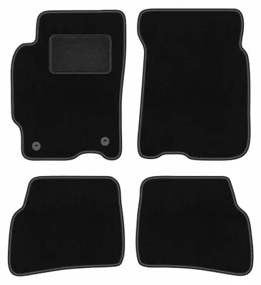 Obrázok produktu pre Velúrové autokoberce pre: Mazda 626 V GF 1997-2002 (kombi/liftback/sedan) – sada 4 ks, čierne, na mieru – Wielganizator LUX