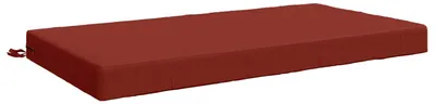 Imagen del producto de Cojín para asiento SOEST, 100% poliéster, color rojo, 120 x 80 x 10 cm