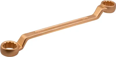 Produktbild von Bahco Funkenfreier, tiefgekröpfter Doppelringschlüssel, 30 x 32 mm, aus Kupferberyllium, 390 mm