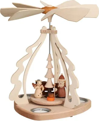 Zdjęcie produktu dla Piramidka na tealight - prezent świąteczny, naturalna