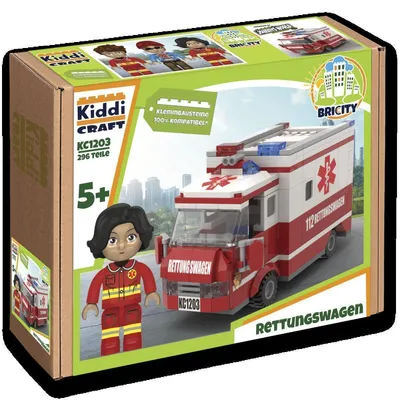 Immagine prodotto di Set di mattoncini da costruzione per ambulanze per bambini, 296 pezzi