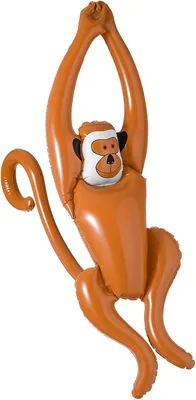 Obrázek produktu pro Nafukovací opice - cca 90 cm - Džungle - Dekorace na oslavu - Karneval - Tematická párty