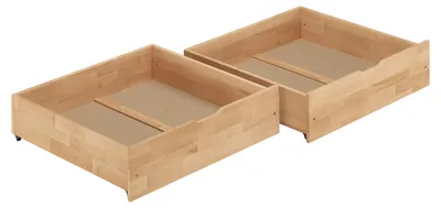 Produktbild von Zweiteiliger Bettkasten für Bett 60.45 Buche farblos lackiert - 90.10-BS35