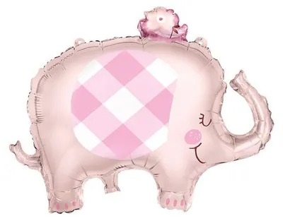 Produktbild von Folienballon Rosa Baby Elefant 74cm