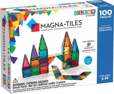 Obrázok produktu pre Magna-Tiles - 100-teiliges Set „Clear Colours“ mit klaren Farben