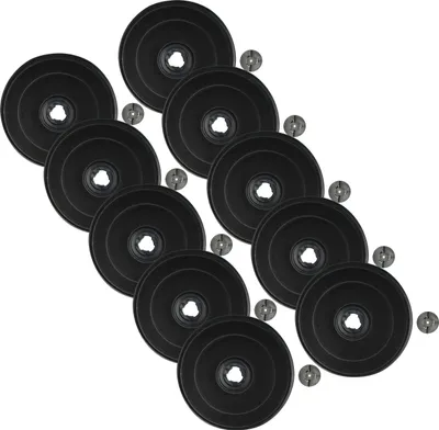 Produktbild von vhbw 10x Aktivkohlefilter kompatibel mit Miele DA156BRWS, DA156LIWS, DUMF, DA156DB, DA156EDST, DA65I, DKF Dunstabzugshaube - 23 cm