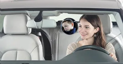 Produktbild von CHPN – Kinderspiegel für das Auto – Rücksitzspiegel – Rücksitz-Autospiegel – Babyspiegel – Das Baby im Auto im Auge behalten – ca. 17 cm