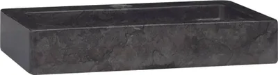 Produktbild von vidaXL Wandwaschbecken Schwarz 38x24x6,5 cm Marmor - Badezimmer-Waschbecken