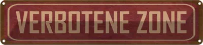 Produktbild von vianmo Blechschild 10x46 cm verbotene Zone Warnschild Hinweisschild Sicherheit Vorsicht