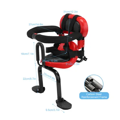 Produktbild von Elektroautositz Kinder hinten Vollkreis Elektroroller Fahrrad Baby Babysitz Rücksitz, weiß