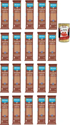 Produktbild von De Cecco Integrale Spaghettoni quadrati N° 413, Pasta integrale, Vollkornnudeln, 20x 500g + Italian Gourmet polpa 400g