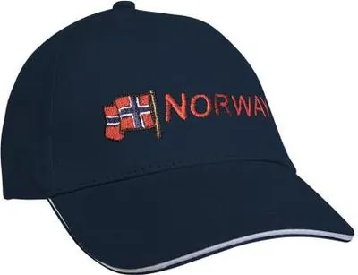 Produktbild von Baseballcap mit Einstickung Norway Norwegen 68059 versch. Farben Color - Navy