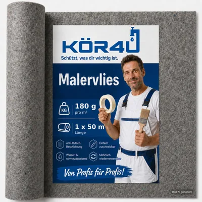 Produktbild von kör4u Abdeckvlies Malervlies 50m 180g, KI-generiertes Bild
