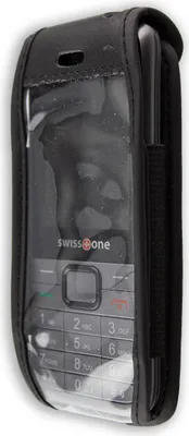 Immagine prodotto di caseroxx custodia in pelle con clip da cintura compatibile con Swisstone SC560 in vera pelle, custodia con clip da cintura e finestra di visualizzazione