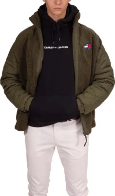Obrázek produktu pro TOMMY JEANS - Pánská fleecová bunda s nylonovými detaily - velikost M