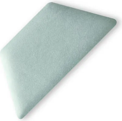 Produktbild von TAPHICEROS Halb Hex Wandpaneel Polsterpaneel, 30x15 cm, Oben/Unter, 1stk,  SWING 15, Minze, Wandkissen Halb Hexagon Wandpolster Kopfteil für Bett Gepolstert Polsterplatte