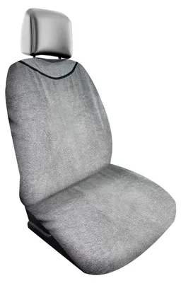 Image de Housse de siège de voiture Dunlop en tissu éponge 130 x 70 cm Universel Convient au lavage en machine Gris