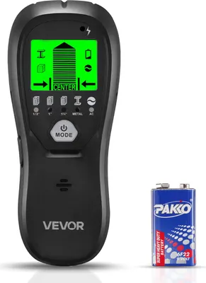 Produktbild von VEVOR Balkenfinder, Wandscanner, 5-in-1, elektronischer Multidetektor mit intelligentem Sensor, hochauflösendem LCD-Display & Audioalarm, für Metall, Wechselstromkabeln, Balken, Rohren, Schwarz