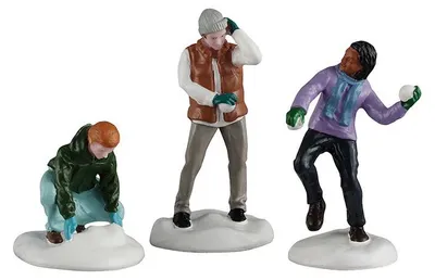 Productafbeelding van Snowball fight, set of 3 ornament LEMAX