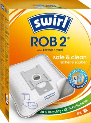 Image de Swirl ROB 2, sac à poussière, robot aspirateur, blanc, boîte, 4 pièce(s)