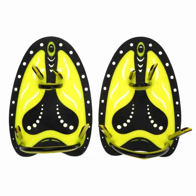 Productafbeelding van Vinzwemvliezen voor het zwemmen en duiken, handvliezen, peddels, trainingsuitrusting, duikuitrusting (geel, maat L)