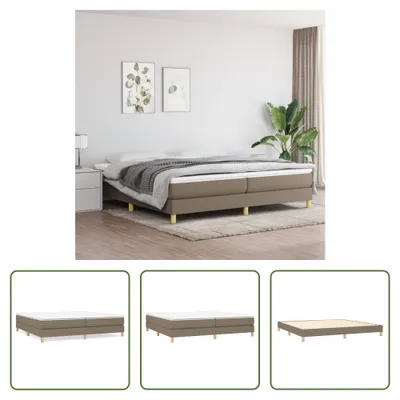Immagine prodotto di The Living Store Rete da letto Taupe 200x200 cm tessuto