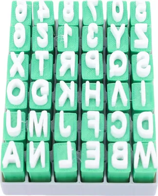 Produktbild von Ton-Alphabet-Stempel-Set, DIY-Werkzeug, Töpferei, Großbuchstaben und Zahlen, vielseitig einsetzbar zum Dekorieren