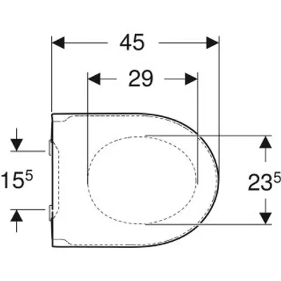 Obrázok produktu pre Geberit iCon WC sedadlo biele prekrývajúce automatické spúšťanie, QR uzamykateľné, 1 ks.