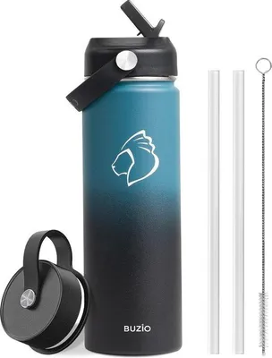 Immagine prodotto di Borraccia termica in acciaio inossidabile da 750 ml con cannuccia e ampia apertura - ideale per bevande fredde