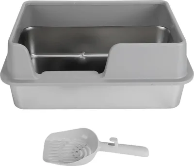 Immagine prodotto di Lettiera per gatti, acciaio inox, funzione di pulizia facile, GRIGIO