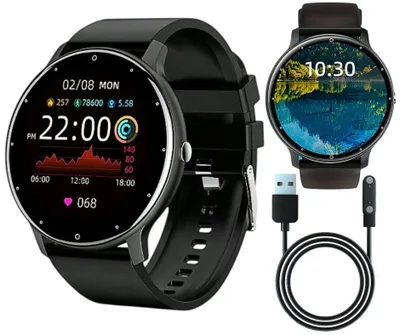 Obrázek produktu pro Chytré hodinky pro muže i ženy, fitness náramek, Bluetooth, telefonní hovory, sportovní hodinky, černá barva