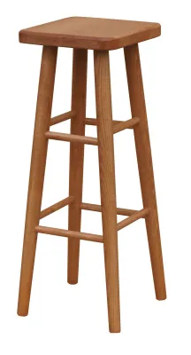Produktbild von Barhocker aus Buchenholz 82 cm – Massivholzstuhl für Gastro, Restaurant, Bistro – neu, Erle Farbe
