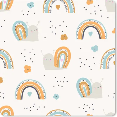 Produktbild von MuchoWow® Mauspad Mousepad Tiere - Muster - Regenbogen - Blumen 30x30 cm - Mousepads - Maus Mat - Pad - Mausunterlage - Gaming
