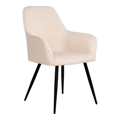 Image de Harbo chaise de salle à manger bouclé blanc.