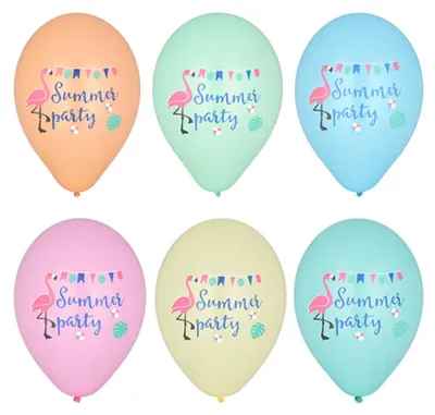 Produktbild von 6 Luftballons Ø 29 cm farbig sortiert "Summerparty"