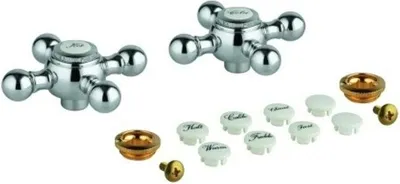 Produktbild von Grohe Sinfonia Kreuzgriff, Markierung warm/kalt chrom - 45291000