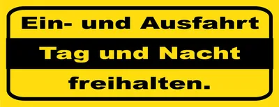 Produktbild von vianmo Holzschild 10x27 cm Ausfahrt Tag Nacht freihalten