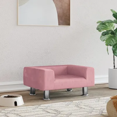 Produktbild von The Living Store Hundebett Rosa 50x40x26,5 cm Samt