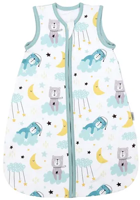 Produktbild von TupTam Baby Sommer Schlafsack 0.5 TOG aus  en Materialien, Farbe: Bär_Mond_Sterne, Größe: 92-98