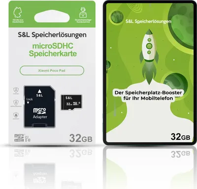Produktbild von microSD Speicherkarte S&L für Xiaomi Poco Pad - Speicherkapazität: 32 GB