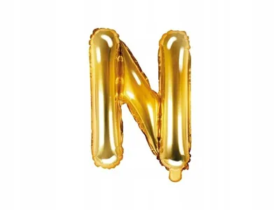 Zdjęcie produktu dla Balon foliowy Litera N 35cm, Złota