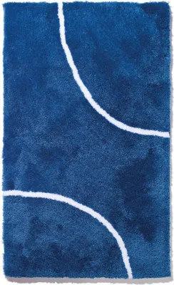 Produktbild von Batex Badematte Badteppich Badvorleger Duschvorleger Badezimmerteppich 60x100cm DACAPO Indigo