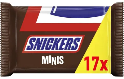 Obrázok produktu pre Snickers Mini 333 g – Malé čokoládové tyčinky s arašidmi, karamelom a nugátom