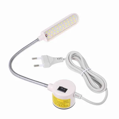Obrázok produktu pre AC110-250V 6W 30LEDs Svetlo pre šijacie stroje Pevná základňa Flexibilná ohybná trubica Husí krk pre domáce práce Domáce povinnosti