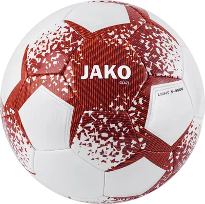 Produktbild von JAKO Unisex Lightball Glaze, Farbe:weiß/weinrot/neonorange-350g, Größe:5